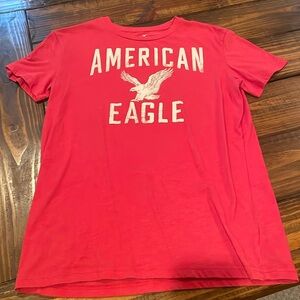 American Eagle short sleeve T-shirt. AS. Soft. Vintage letters/ logo look.